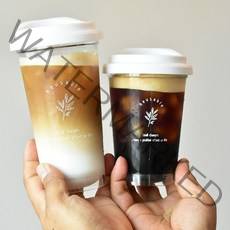 [미플래닛] 1+1 리프 리유저블컵 텀블러 [2size], 355ml(1P)+473ml(1P)