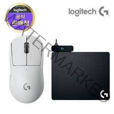 로지텍코리아 로지텍G G PRO X SUPERLIGHT 무선 게이밍마우스, 화이트+파워플레이