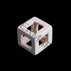 수족관 장식 동굴 큐빅 세라믹 장식품 물고기 탱크 조경 액세서리 은신처 물고기 집 새우 숨어있는 장소, 하얀색