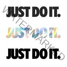 JUST DO IT 저스트두잇 포인트 데칼스티커, L, 홀로그램, 1개