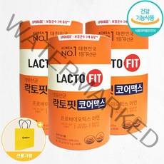 NEW 종근당건강 락토핏 코어맥스 프로바이오틱스 아연 + 생활집사 선물가방, 3통, 60포