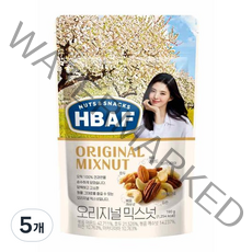 HBAF 넛츠앤스낵스 오리지널 믹스넛, 190g, 5개