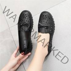 여성 여름 펀칭 통기 단화 소프트 플랫슈즈 로퍼신발 캐주얼화 WZB0409028