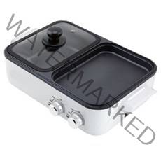 [2in1] 미니 전기 멀티 그릴 팬 고기 가정용 불판, CX-202HG(화이트)