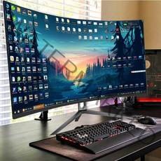 커브드 게이밍 모니터 32인치 27인치 24인치 144HZ 4K, 공식 표준, 화이트 24인치 75HZ