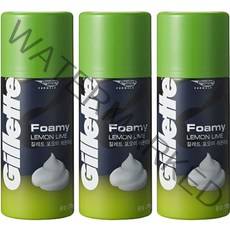 질레트 쉐이빙 포오미 레몬라임, 175g, 3개