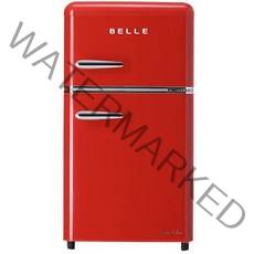 BELLE 레트로 글라스 냉장고 RD09ARDH, 레드