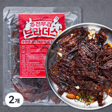 주전부리 브라더스 숏망족 미니대왕발 오징어다리, 80g, 2개