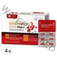 종근당 철분 엽산 비타민D 플러스, 60캡슐, 4개