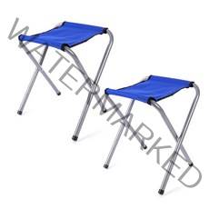 마켓플랜 접이식 모던 미니체어, 블루, 2개