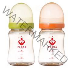 플로라(plora) 150ml(PP) 200ml(PPSU) 300ml (PPSU)프리미엄 젖병1+1 유두실감젖꼭지 젖병, 200ml그린+오렌지, 노꼭지