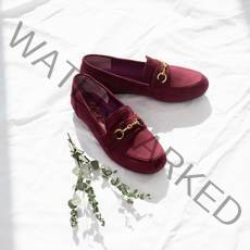 여성용 드라이빙 라텍스 쿠션 스웨이드 플랫 로퍼 1.5cm D0P943-5