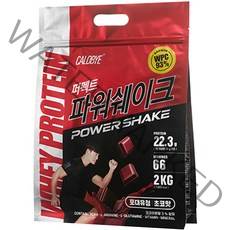 칼로바이 퍼펙트파워쉐이크 포대유청 WPC 초코맛 단백질보충제 프로틴, 2kg, 1개