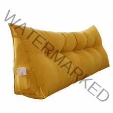 CNTCSM 침대 헤드 쿠션 삼각 2인용 소파 대 등받이 다다미 침대 소프트백 침대 매트리스 착탈식 세탁 가능 매트리스, 오렌지[코리안 울], 길이 200*두께 23*높이 45cm【7버튼】