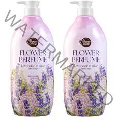 샤워메이트 플라워퍼퓸 바디워시 라벤더&라일락, 900ml, 2개