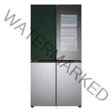 [색상선택형] LG 디오스 오브제컬렉션 노크온 매직스페이스 양문형 4도어 냉장고 방문설치, 그린 + 실버, M874SGS451S