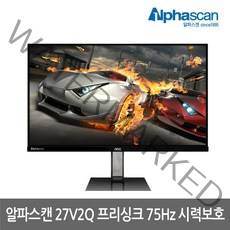 알파스캔 68.6cm FHD 프리싱크 75 DP시력보호 모니터 + DP 케이블, AOC 27V2Q(무결점)