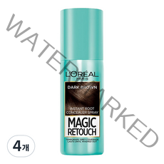 로레알 파리 로레알파리 매직 리터치 75 ml, 다크 브라운, 4개
