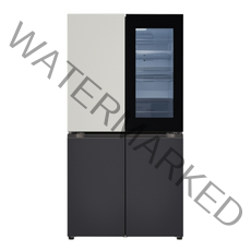 [색상선택형] LG전자 디오스 오브제컬렉션 노크온 4도어 냉장고 메탈 870L 방문설치, 그레이(상), 블랙(하), T873MGB312