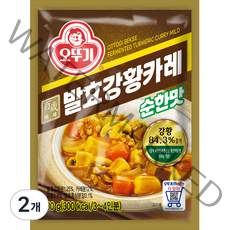 오뚜기 백세 발효 강황 카레 순한맛, 80g, 2개