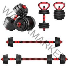 빼다 무게조절 덤벨 세트 20kg 30kg 40kg 홈트 조립 아령 가정용 운동기구 조립식 바벨, 20kg세트+케틀벨기능