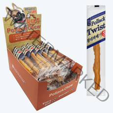 네츄럴이엑스 츄 꽈배기 강아지 간식 S, 25개, 황태