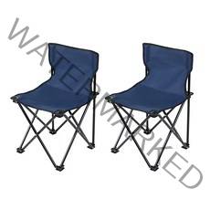코멧 아웃도어 휴대용 캠핑 낚시 의자 대형, 네이비, 2개