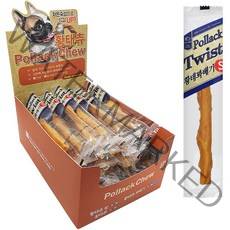 네츄럴이엑스 강아지 츄 간식 꽈배기 S, 황태, 25개