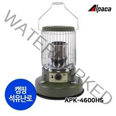 알파카 APK-4600HS 캠핑난로 소형 등유 난로 캠핑용 석유 히터, APK-4600HS(카키), 1개