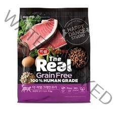 하림펫푸드 더리얼 그레인프리 크런치 어덜트 고양이 사료, 참치, 1kg, 1개