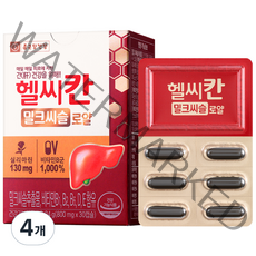 종근당건강 헬씨칸 밀크씨슬 로얄 24g, 30정, 4개