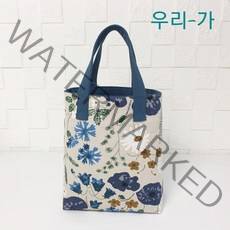 우리가 수제 린넨 러브 캔버스 자체제작 토드백 각 미니에코백
