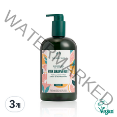 더바디샵 대용량 샤워젤 자몽향, 750ml, 3개