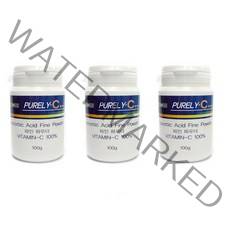 DSM 영국산 비타민C 미립자비타민 파인파우더 분말300g NON-GMO 메가도스용 분말, 100g, 3병