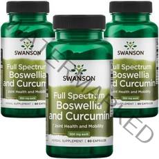 스완슨 풀 스펙트럼 보스웰리아 앤 커큐민 300mg 캡슐, 60개입, 3개, 60정