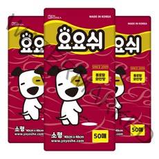요요쉬 반려견용 패드 소형 와인 3개입, 1개, 50매