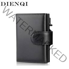 남자 클러치백 손가방 맨스백 dienqi rfid 정품 가죽 남성 지갑 패션 카드 홀더 trifold 지갑 돈 가방 스마트 슬림 얇은 동전 주머니 지갑 지갑