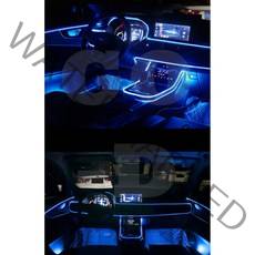 차량용 엠비언트 라이트 광섬유 무드등 신형 EL와이어 앰비언트 LED실내등 무소음, 블루2M세트, 1개