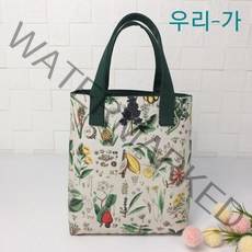 우리가 수제 린넨 플랜트 캔버스 핸드메이드 자체제작 토드백 각 미니에코백