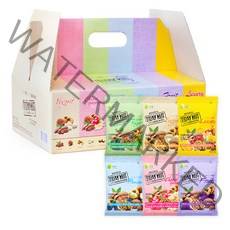 투데이 너트한줌 6종 견과 60개입, 1200g(프리미엄 10입, 요거트 10입, 후르츠 10입, 청포도향요거트 10입, 럭셔리 10입, 치즈퀴노아 10입), 1세트