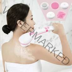LACMEE 전동 바디브러쉬 자동 때밀이 충전식 때돌이 블루/핑크, 핑크, 1개입, 1개