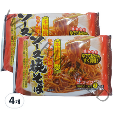 멘노스나오시 카리노재팬 소스야끼소바 생면 2인분 320g, 4개